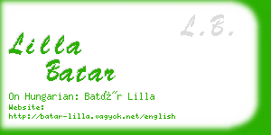 lilla batar business card